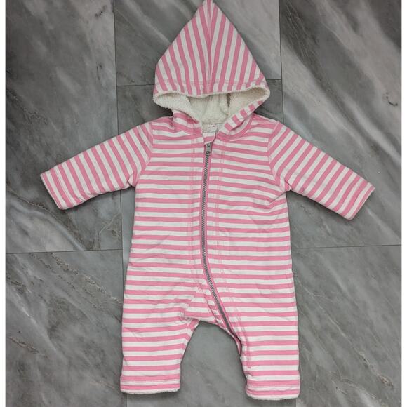 Hanna Andersson Two In One Reversible Fleece Bunting Baby 3-6 Mos One Piece 60 - Picture 1 of 8